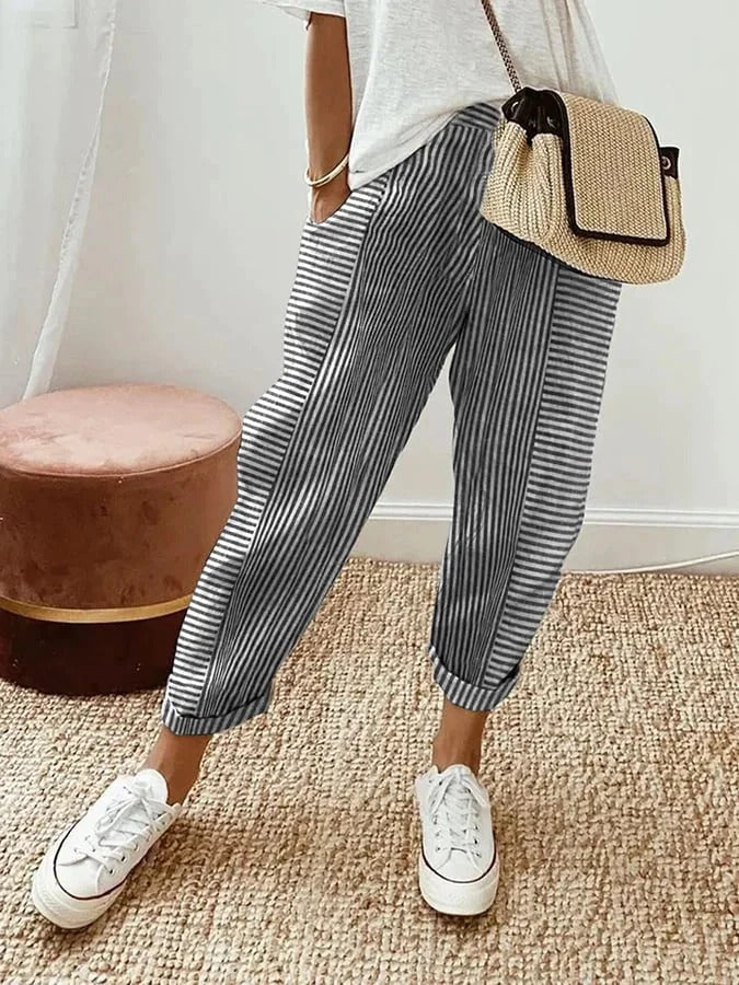 Lisa™ | Striped Cotton Pants