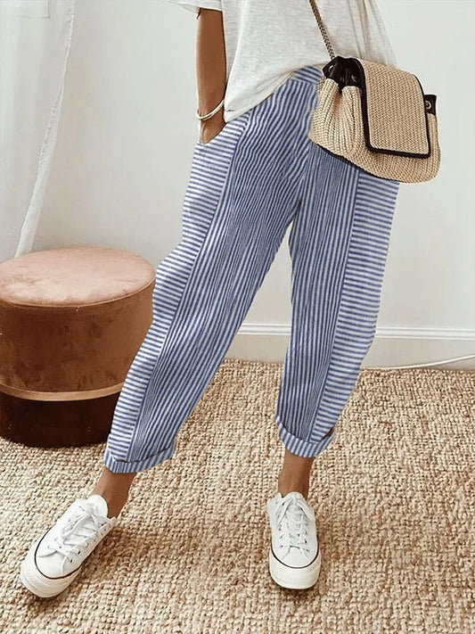 Lisa™ | Striped Cotton Pants