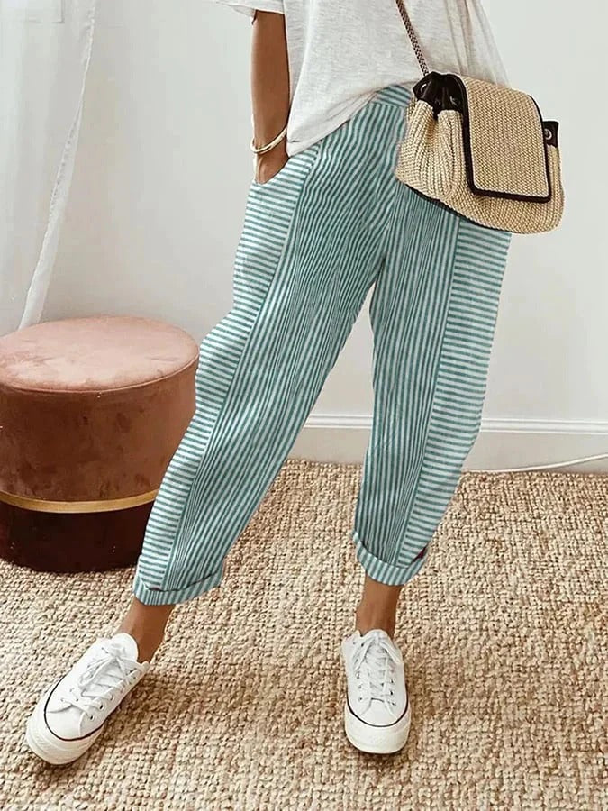 Lisa™ | Striped Cotton Pants