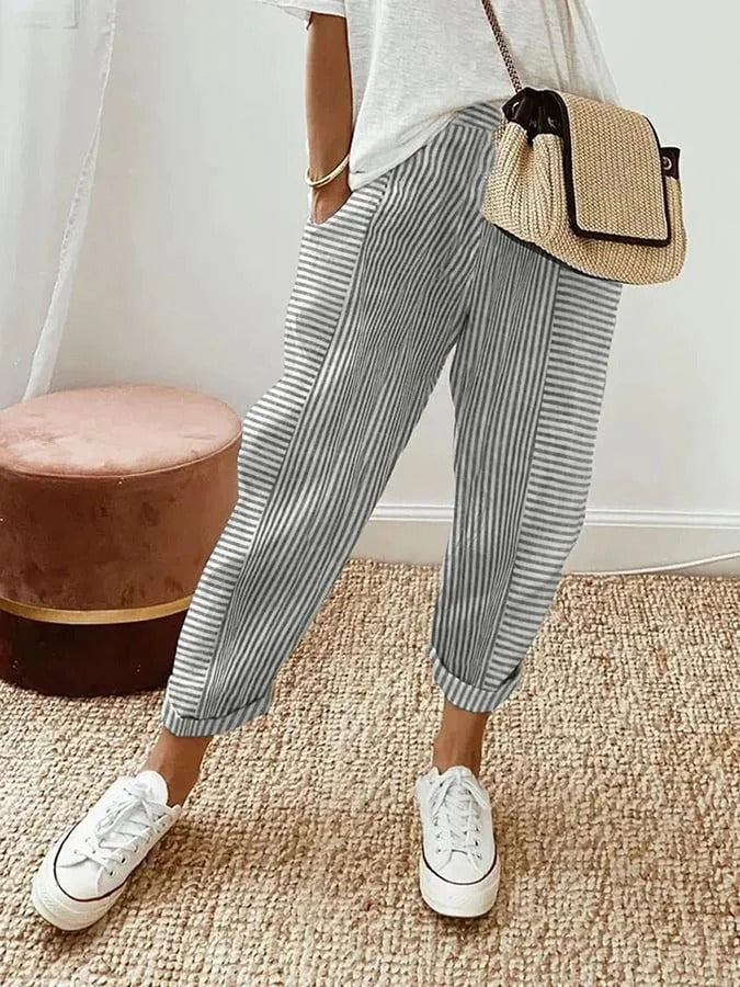 Lisa™ | Striped Cotton Pants