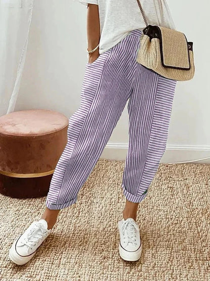 Lisa™ | Striped Cotton Pants