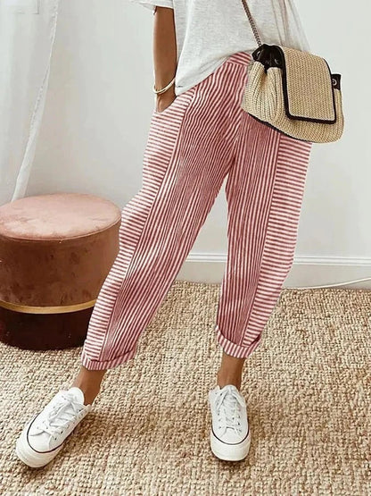 Lisa™ | Striped Cotton Pants